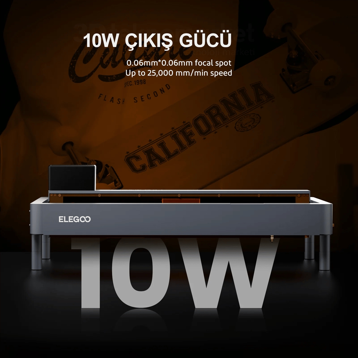 ELEGOO Phecda 10 Watt Lazer Gravür ve Kesici