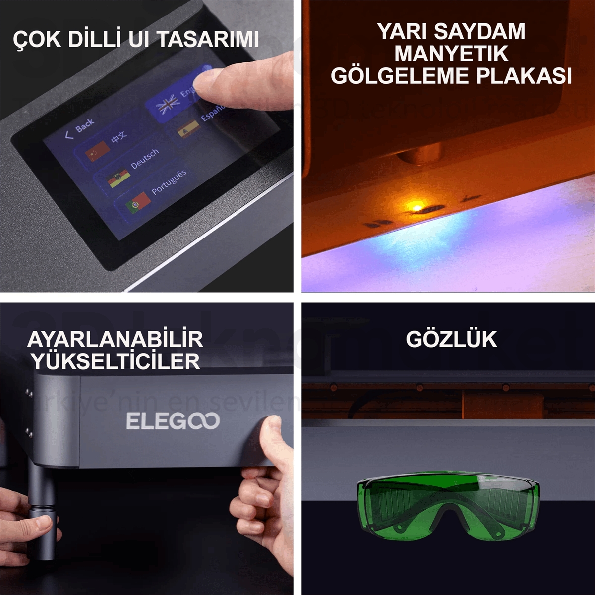 ELEGOO Phecda 20 Watt Lazer Gravür ve Kesici Paket 1