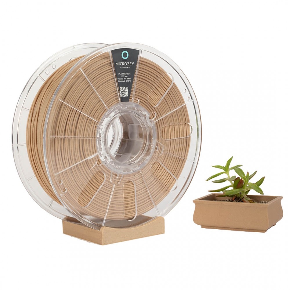 Microzey Pla Premium Wood Bambu Filament - 1.75mm 0.5kg