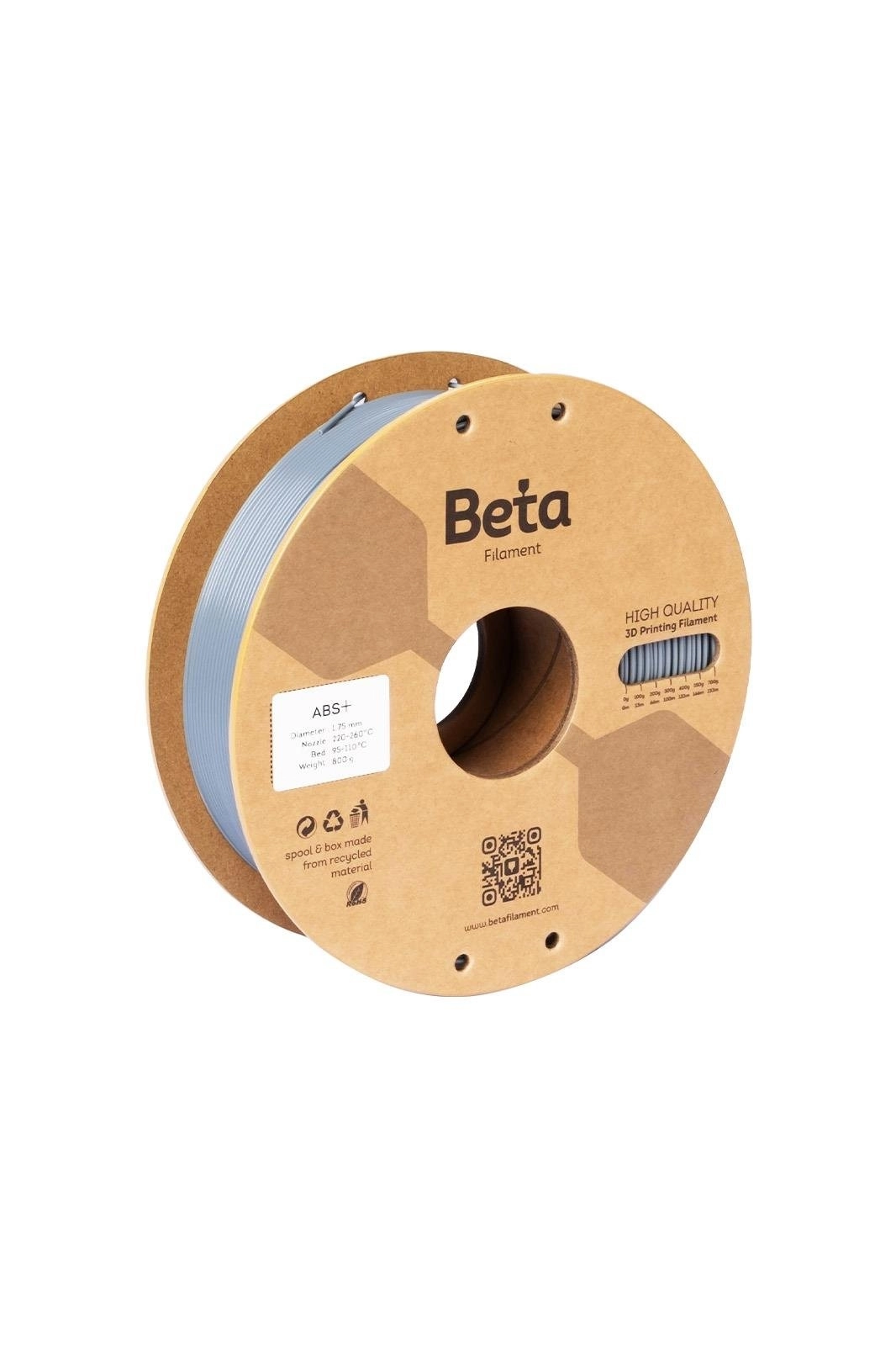 Beta ABS+ Filament Grey