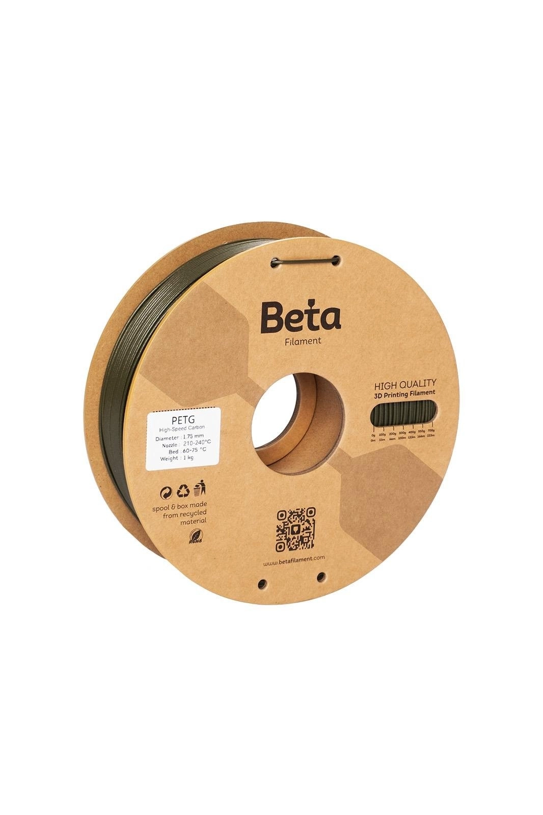 Beta PETG High-Speed Carbon Filament Army Green