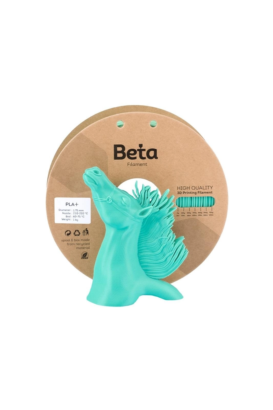 Beta PLA+ Filament Aqua Green