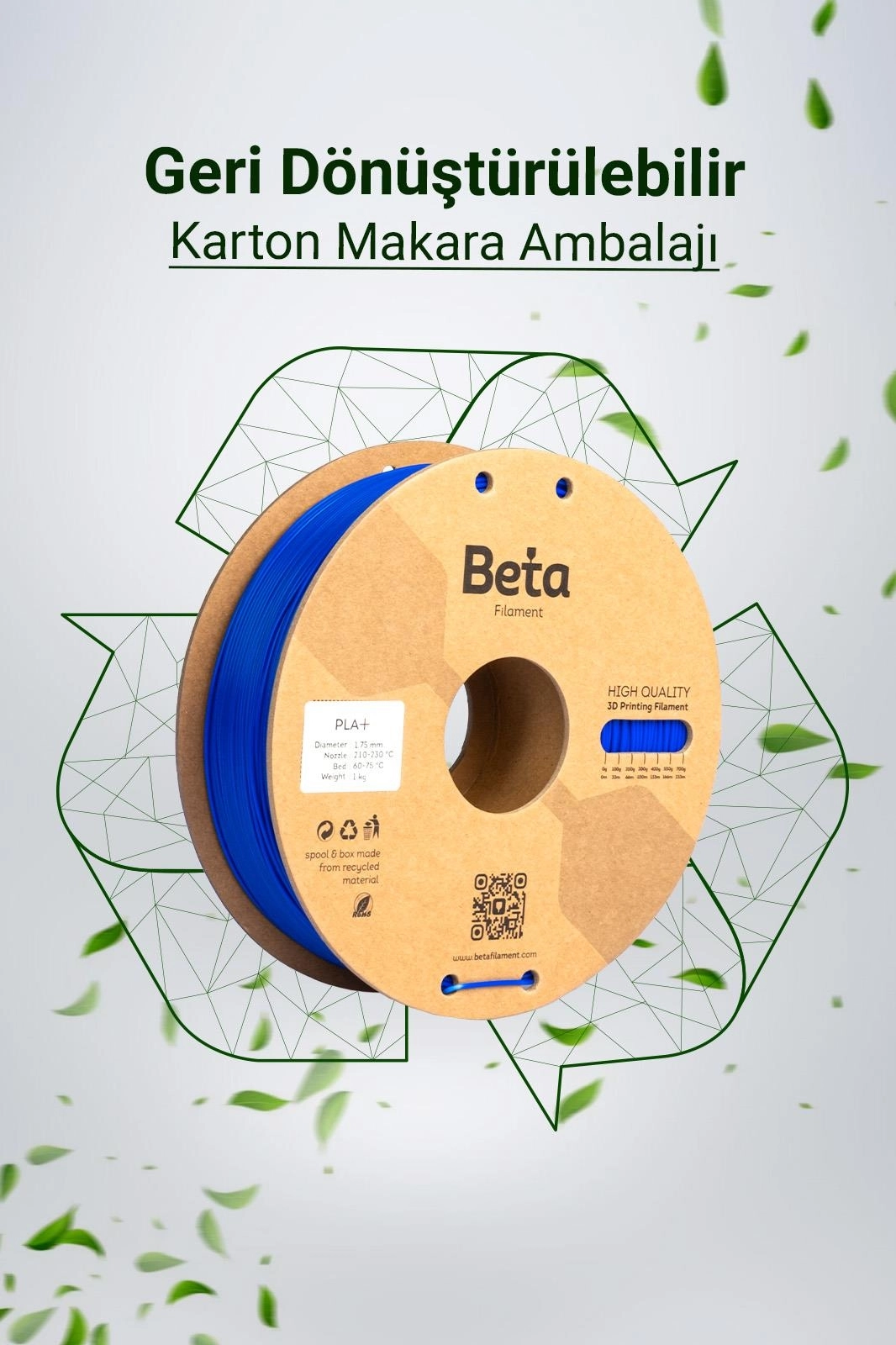 Beta PLA+ Filament Deep Blue