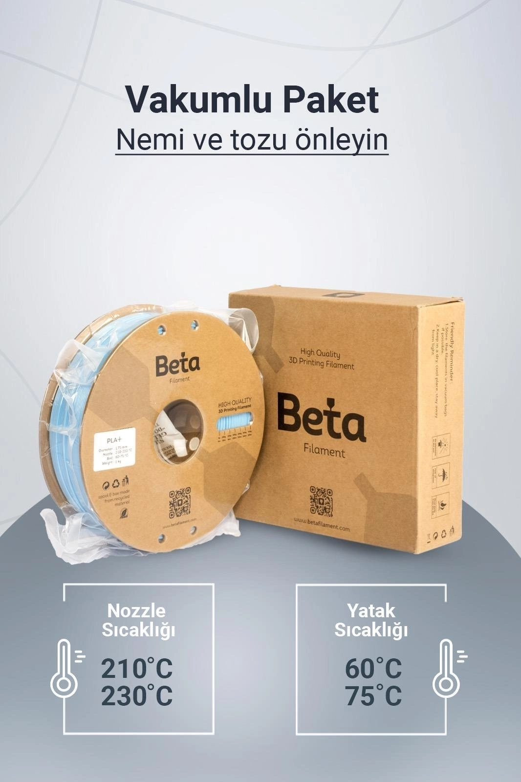 Beta PLA+ Filament Sky Blue 