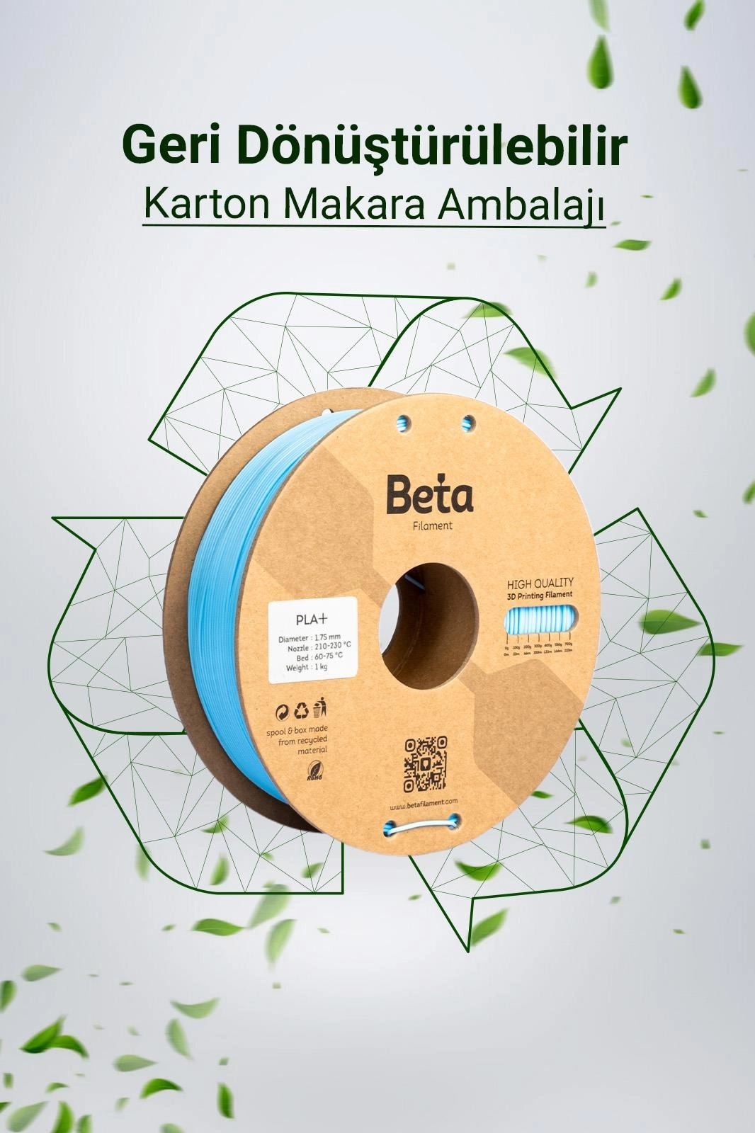 Beta PLA+ Filament Sky Blue 