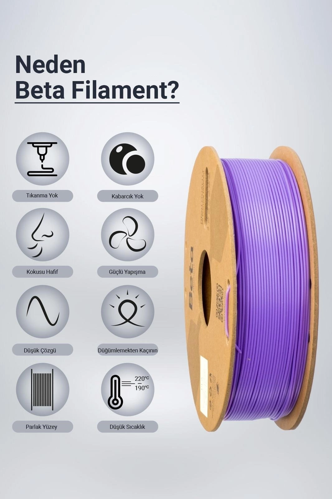 Beta PLA+ Filament Violet Purple