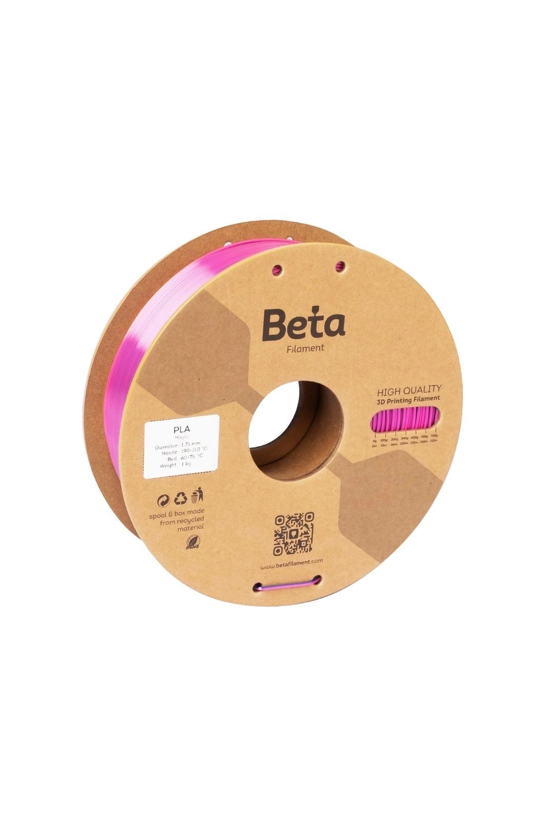 Beta PLA-Magic Silk Filament Rose Red Royal Blue
