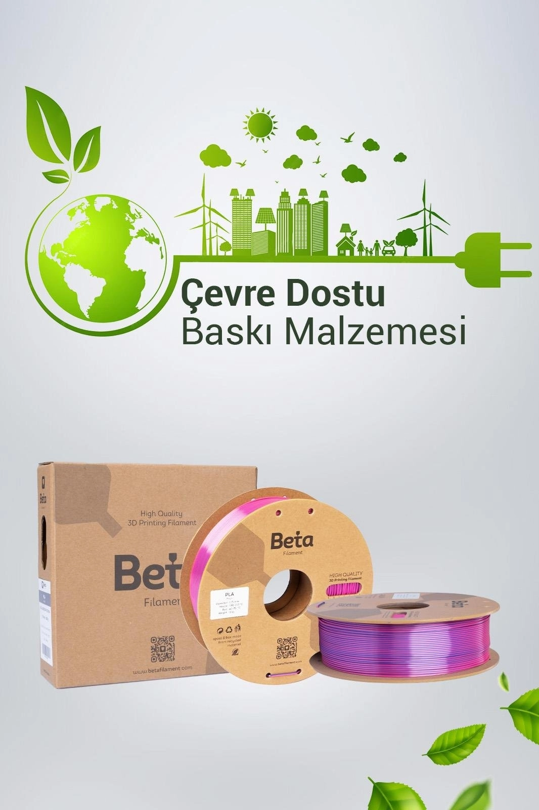 Beta PLA-Magic Silk Filament Rose Red Royal Blue