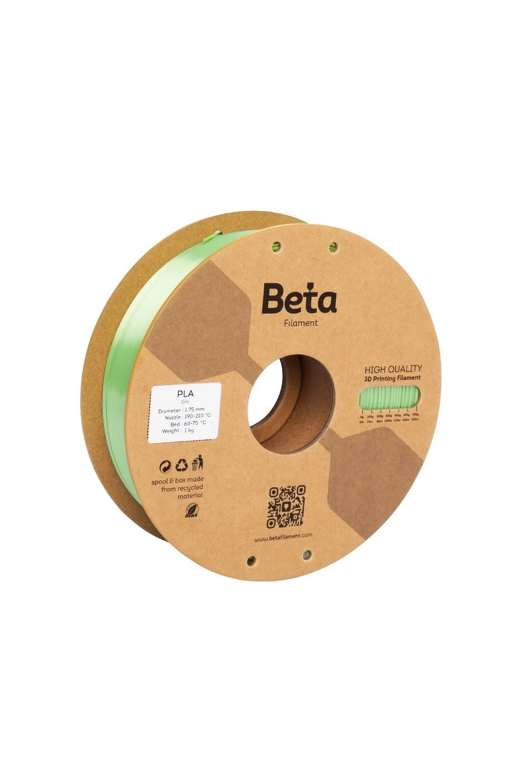 Beta PLA-Silk Filament Light Green