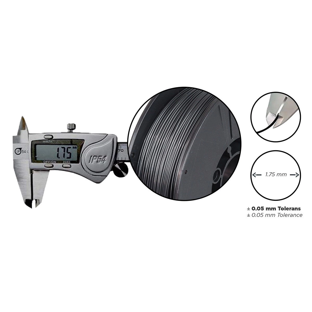 CCF PETG Filament Black (Siyah)