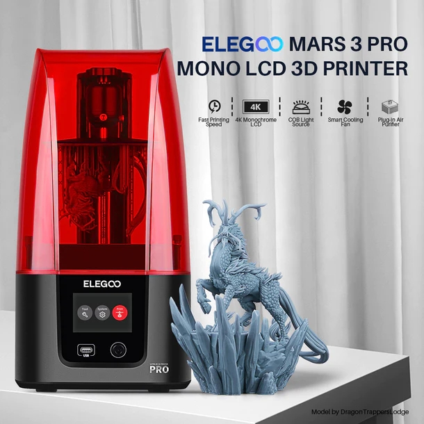 ELEGOO Mars 3 Pro 4K  Reçine Yazıcı