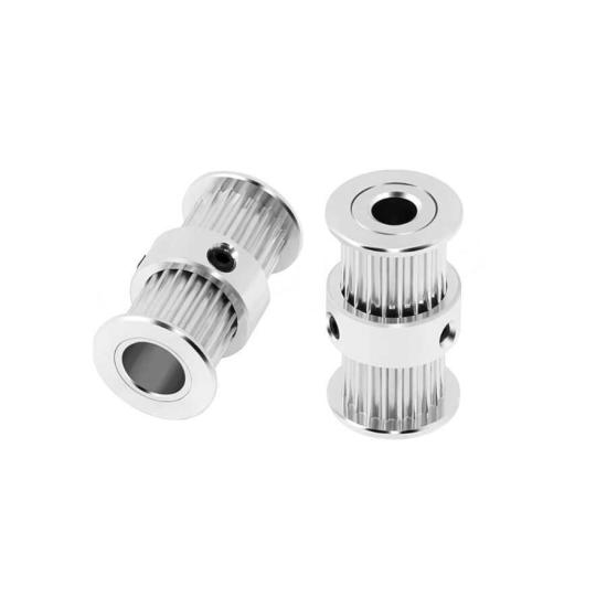 20 Diş GT2 9mm Çift Kafalı Kasnak - 5mm Şaft Çapı