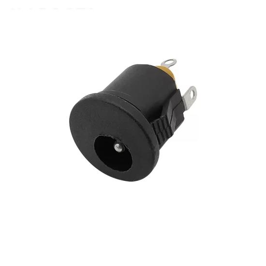 2.1mm Yuvarlak Geçmeli DC Soket Siyah