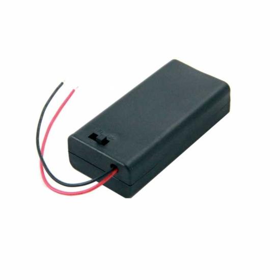 2’li AA Kalem Pil Yuvası (Kapaklı ve Switchli)
