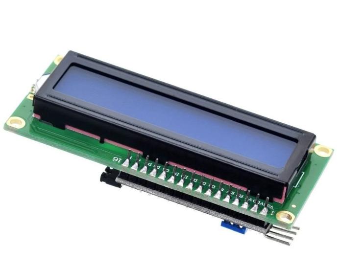 16x2 LCD Ekran - I2C Lehimli 1602 Mavi Display